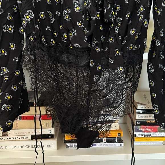 FREE PEOPLE Black Daisy Forties Feel Bodysuit - Picture 8 of 8